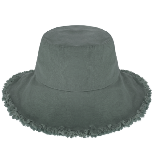 Wide Brim Frayed Bucket Hat woman's
