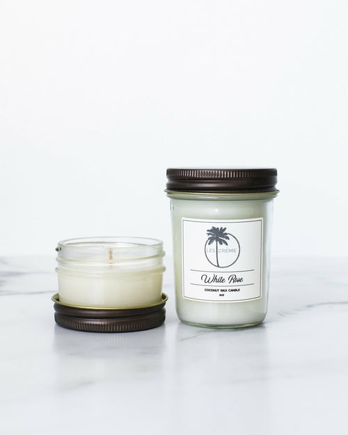 White Rose Scent Candle