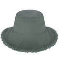 Wide Brim Frayed Bucket Hat woman's