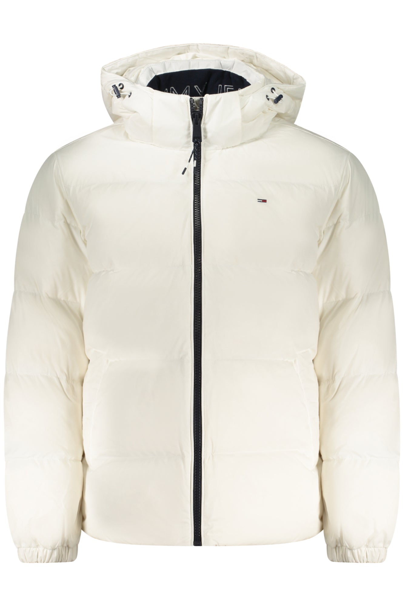TOMMY HILFIGER MEN'S WHITE PUFFER JACKET