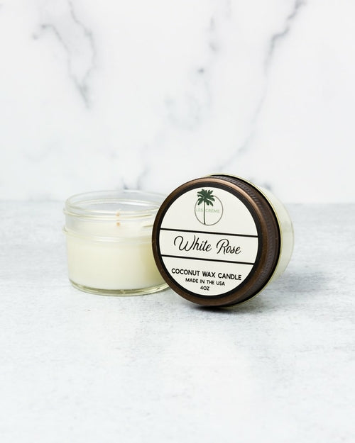 White Rose Scent Candle